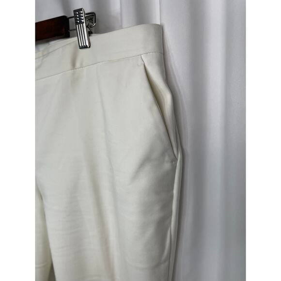 Vince Camuto pants slacks trousers chinos women's 14 white slash pockets work - Picture 10 of 16
